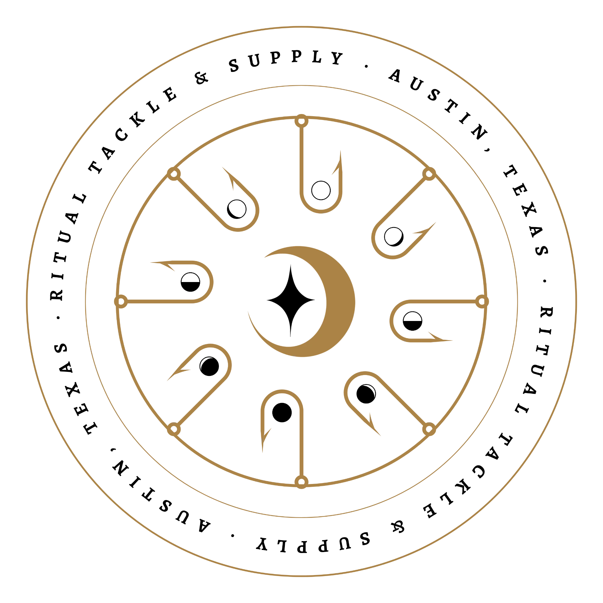 Ritual Tackle & Supply hook ring emblem